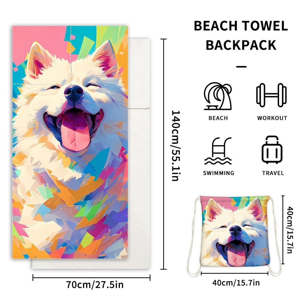 Foldable Two-in-One Beach & Bath Towel