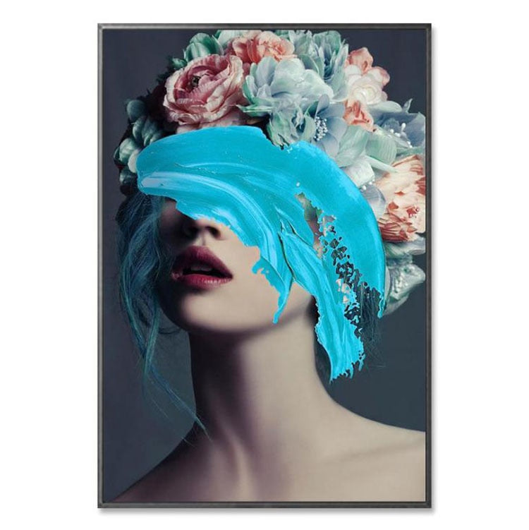 Floral Feather Fashion Canvas Art Set