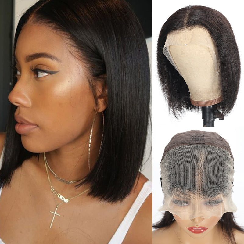 Headband Lace Front Bob Wig, Human Hair
