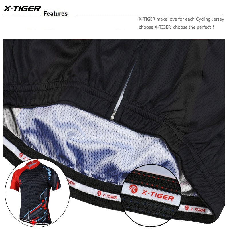 Men's Breathable MTB Cycling Jersey - detail view