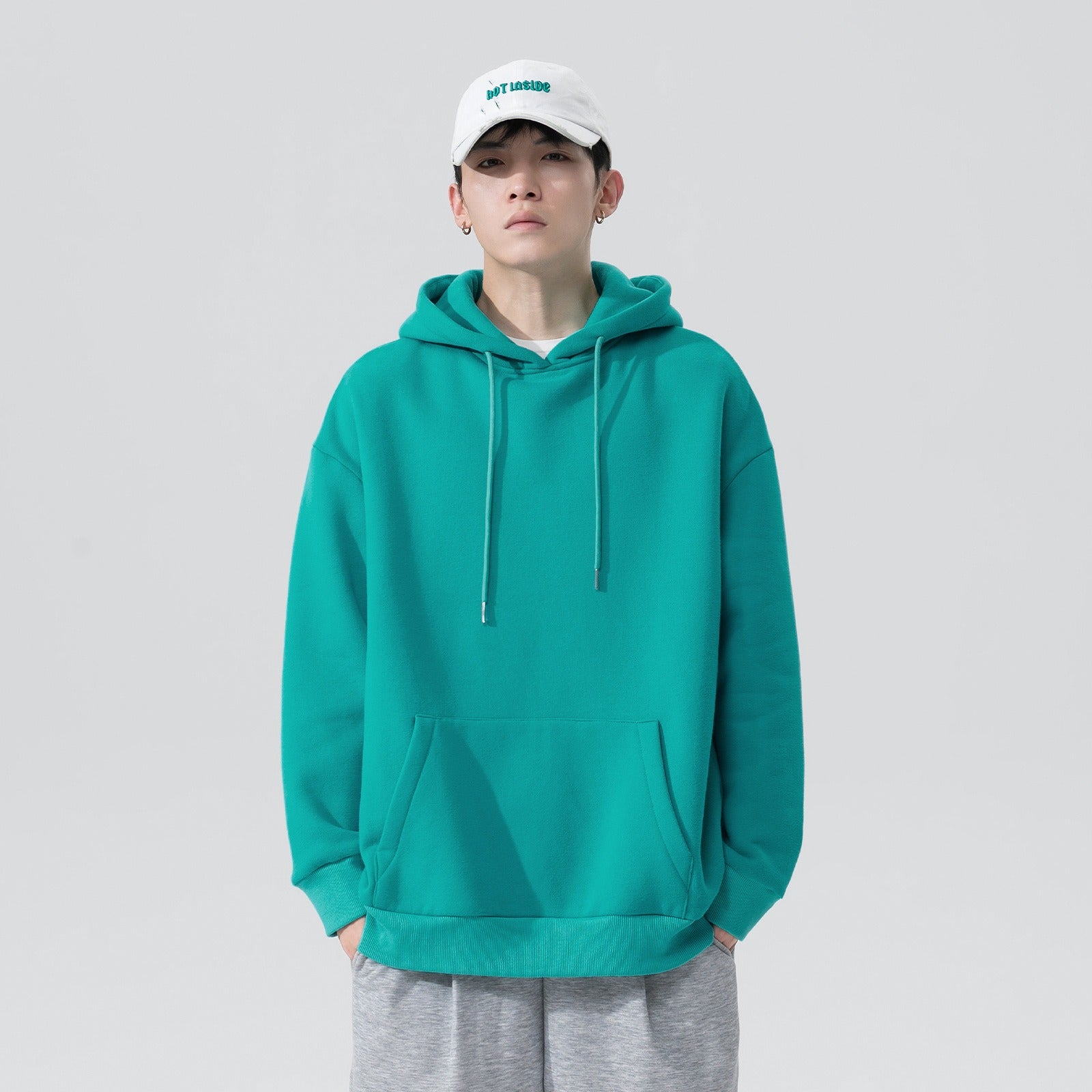 Men's Solid Color Pullover Hoodie