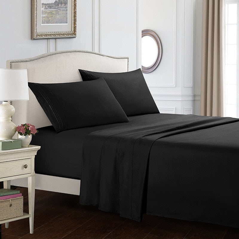 Solid White Bedding Set - detail view