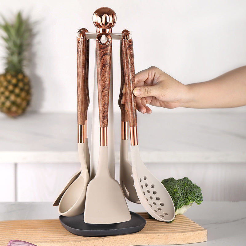 10-Piece Wooden Handle Kitchen Utensil Set