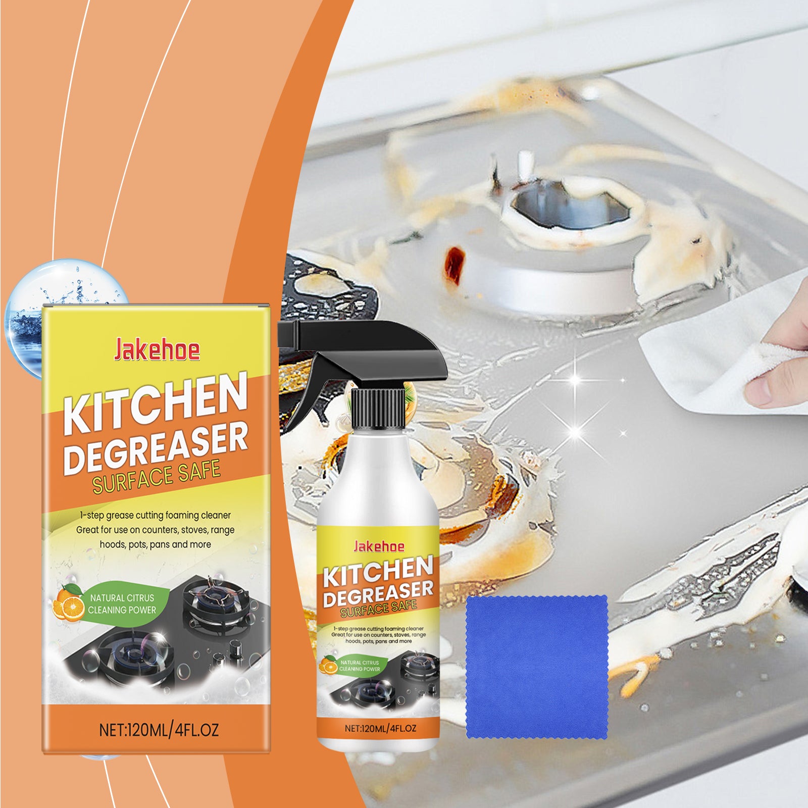 Heavy-Duty Kitchen Oil Foam Cleaner