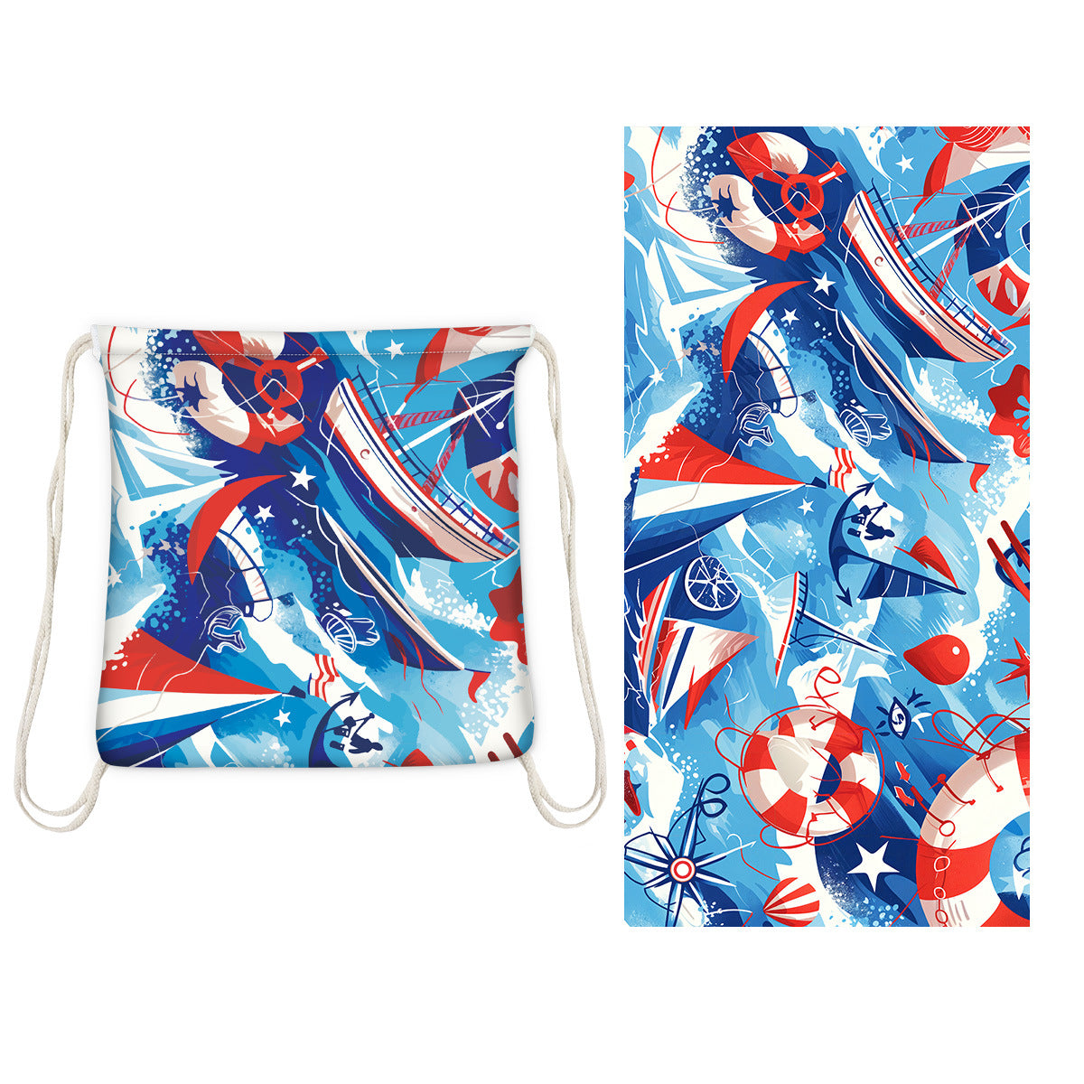 Foldable Two-in-One Beach & Bath Towel