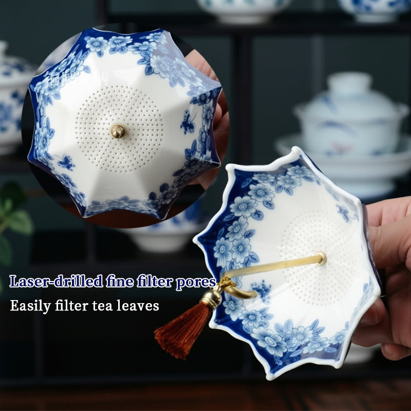 Porcelain Umbrella Tea Strainer