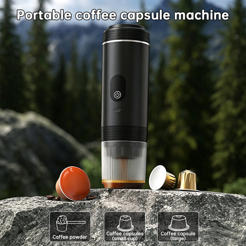 Portable Espresso Machine | Digital Display | 3-in-1 Capsule & Ground Coffee Maker