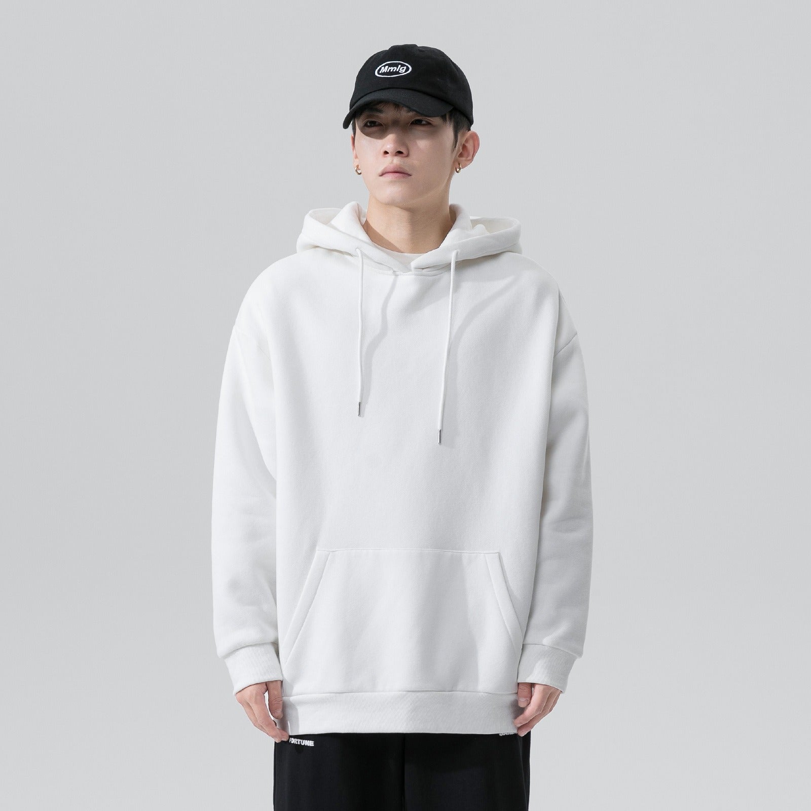Men's Solid Color Pullover Hoodie