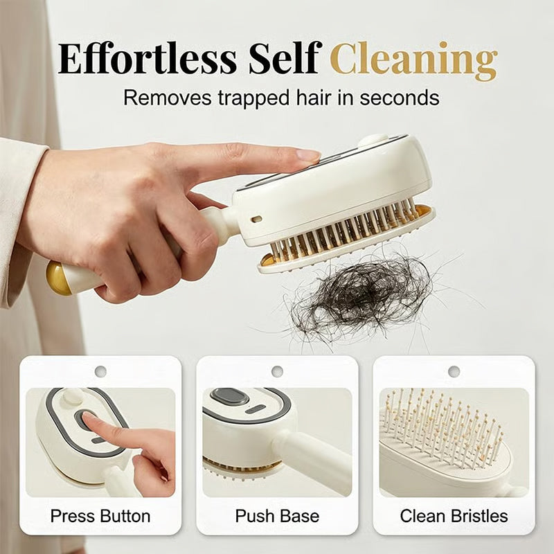 Electric Steam Hair Brush | Ionic Mist Straightening Comb | Less Breakage, Smooth Shiny Hair