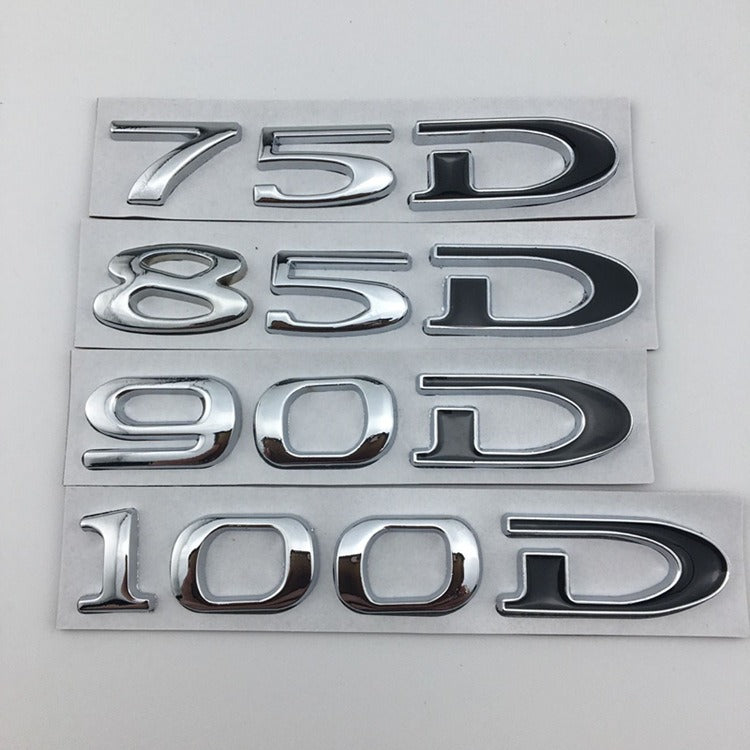 Tesla Model 3/S/X/Y Displacement Metal Sticker