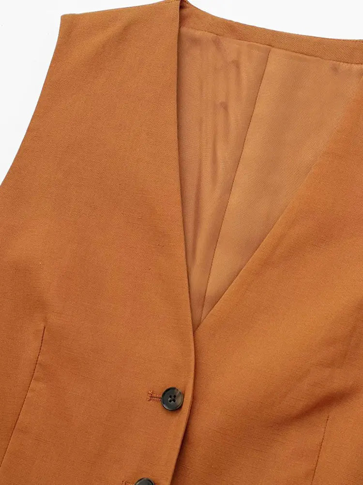 Vest Top & Midi Skirt Summer Set - detail view