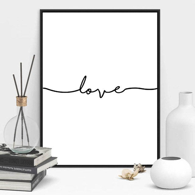 Nordic "Love" Word Art Poster