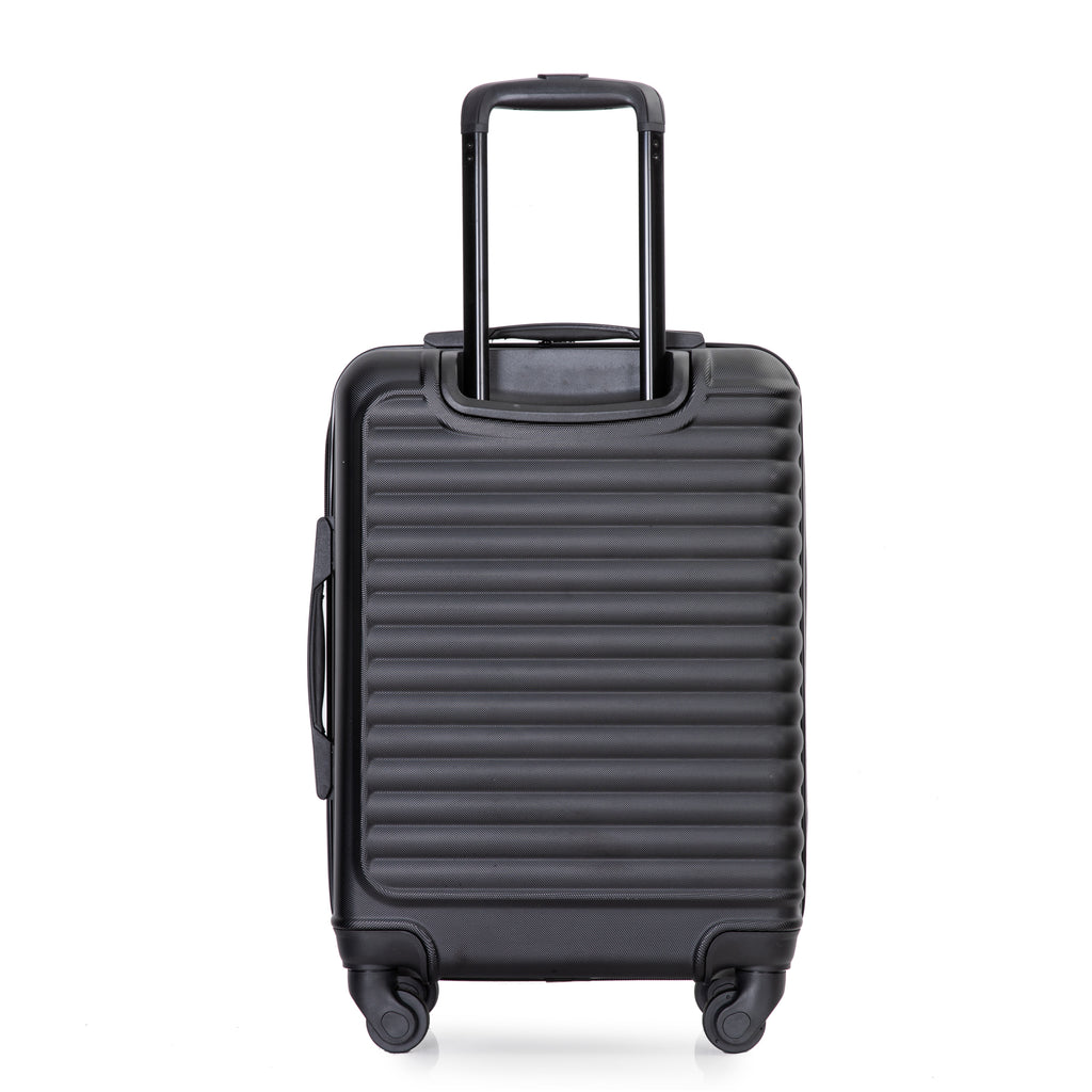 20" Carry-on Luggage Lightweight Suitcase, Spinner Wheels, Black