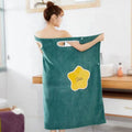 Wearable Coral Fleece Bath Towel