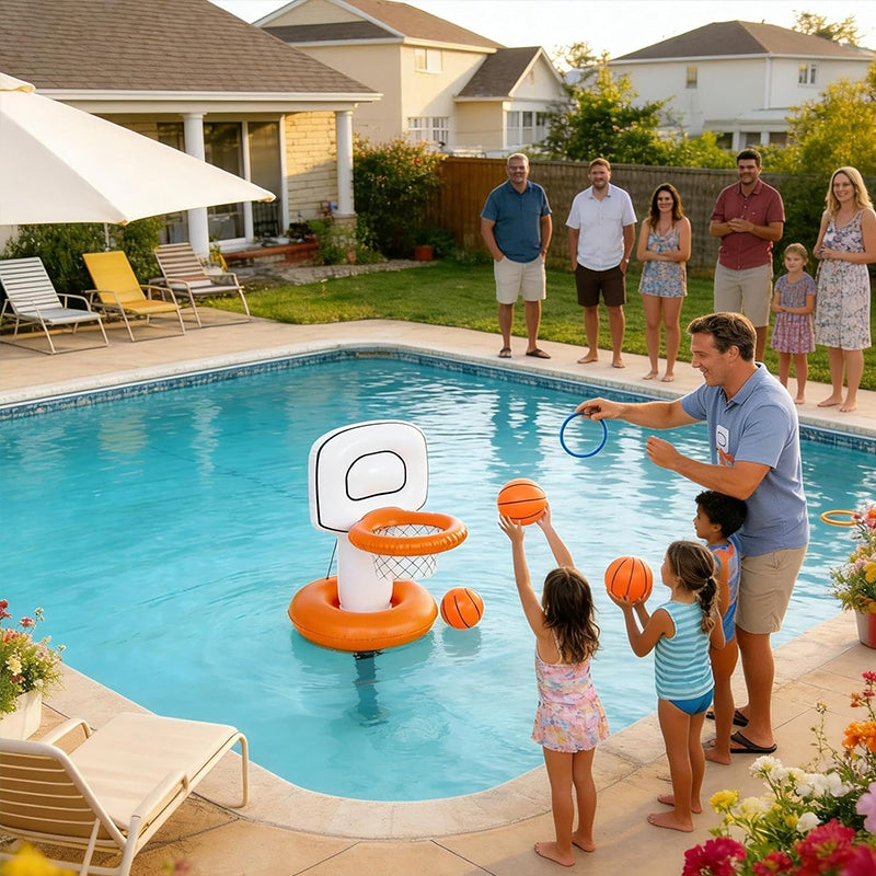 Inflatable Pool Basketball Hoop - detail view