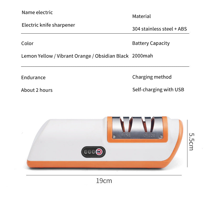 USB Electric Knife Sharpener - detail view