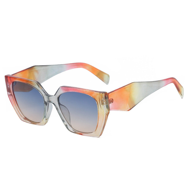 Wide-Temple Cat-Eye Sunglasses