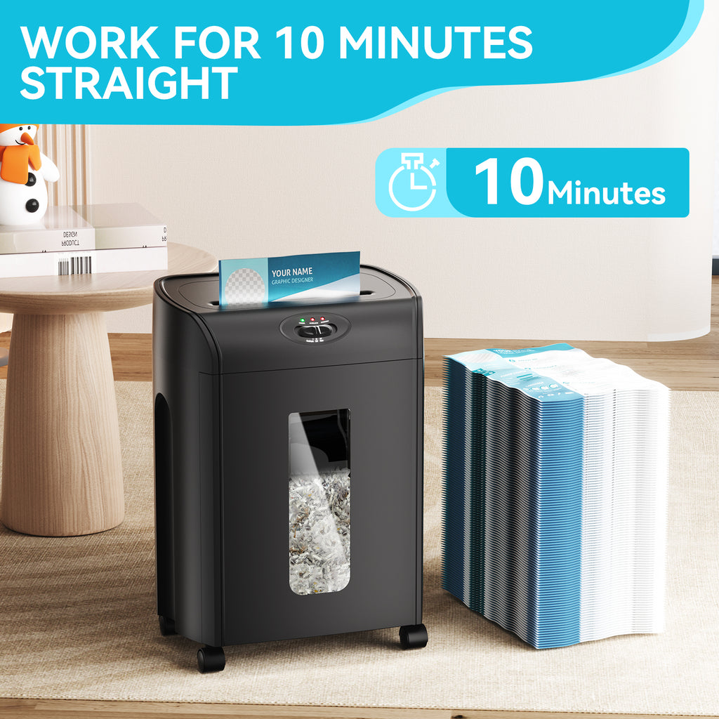 Heavy-Duty 15-Sheet Cross-Cut Paper Shredder