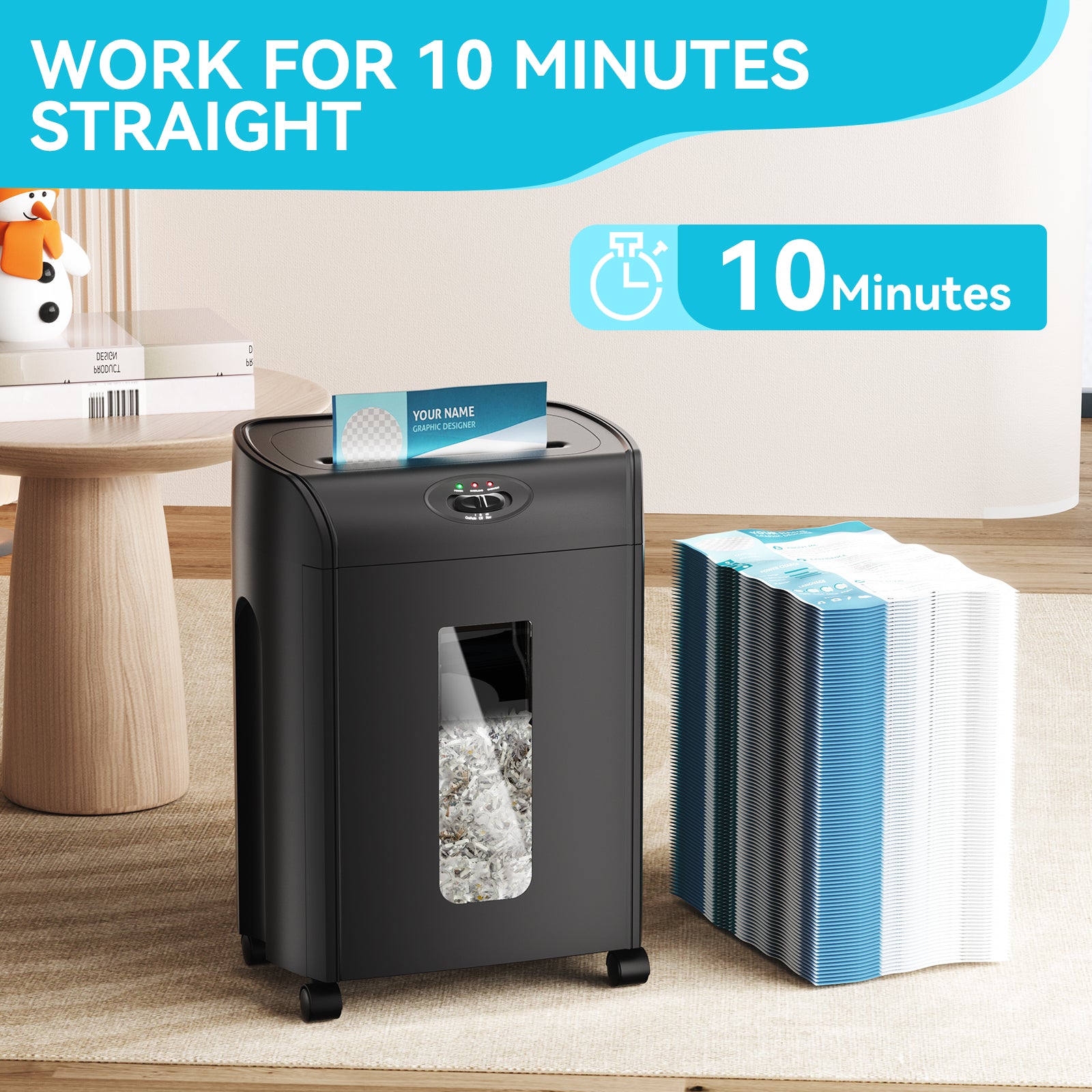 Heavy-Duty 15-Sheet Cross-Cut Paper Shredder