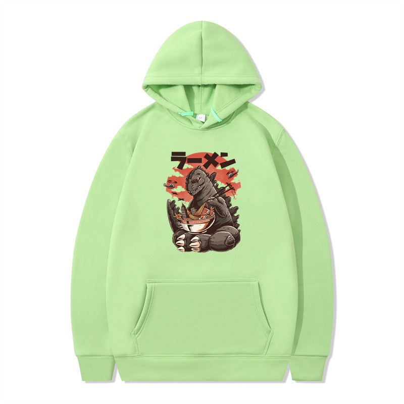 Graphic Print Pullover Hoodie - detail view