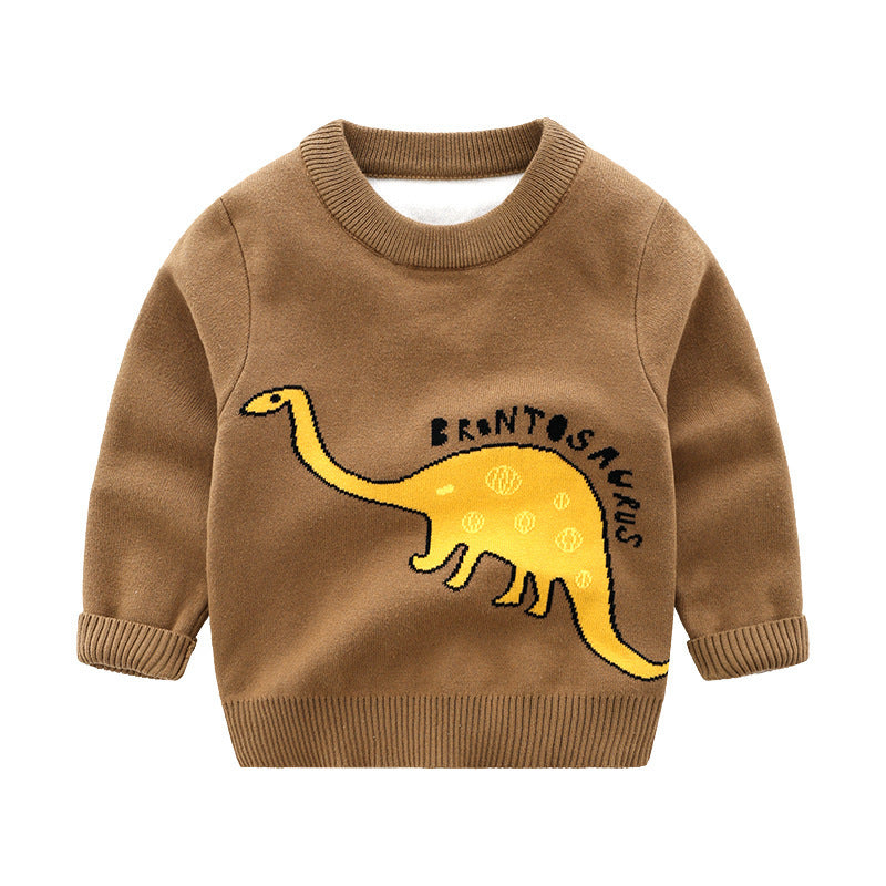 Round Neck Pullover Dinosaur Sweater Cross-border Foreign Trade Children's Clothing