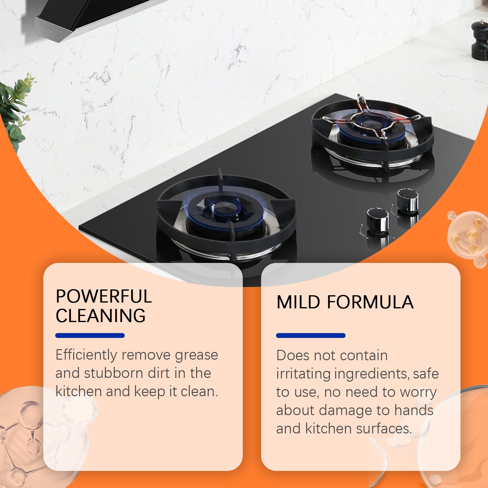 Kitchen Stove Hood Spray Cleaner - detail view
