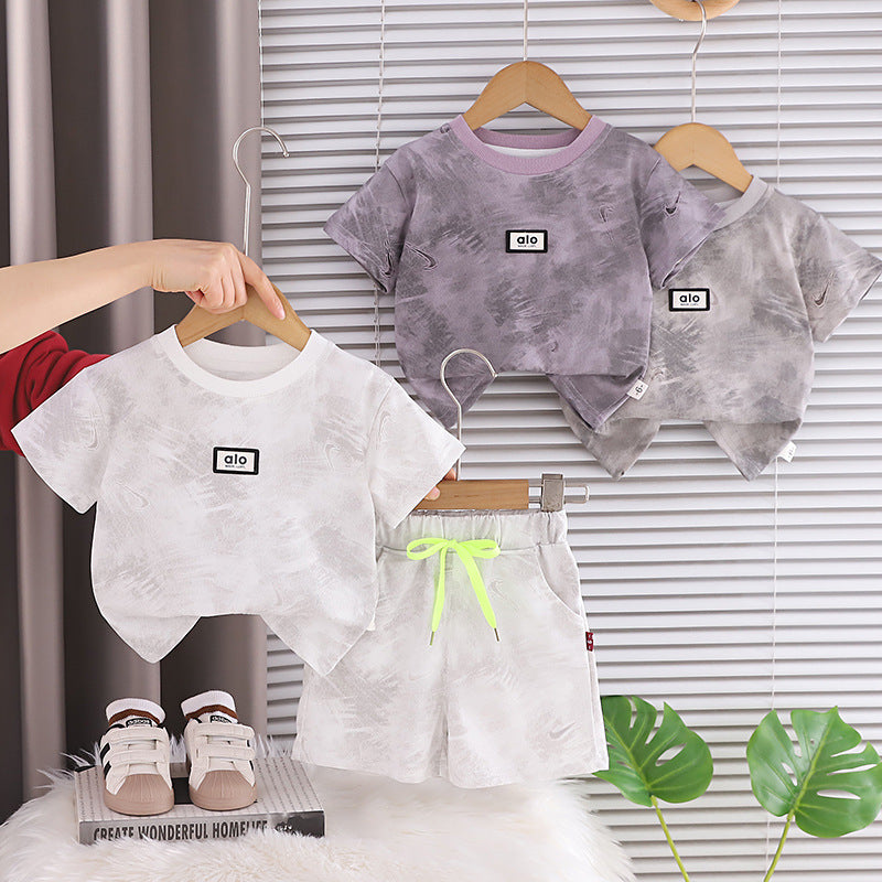 Kids' Summer Sports Two-Piece Set | Short Sleeve & Shorts