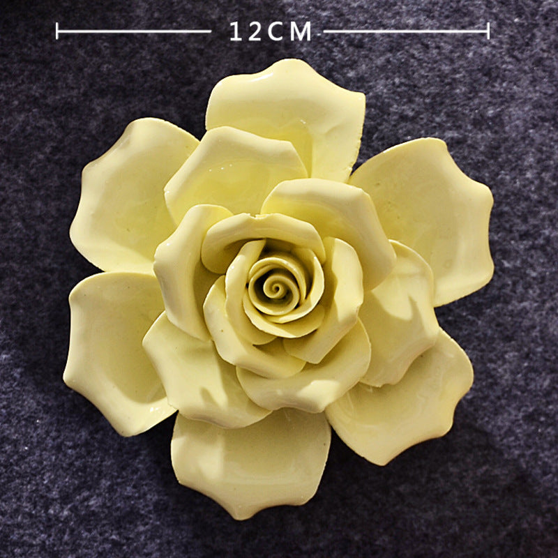 Hand-Painted 3D Ceramic Wall Flowers