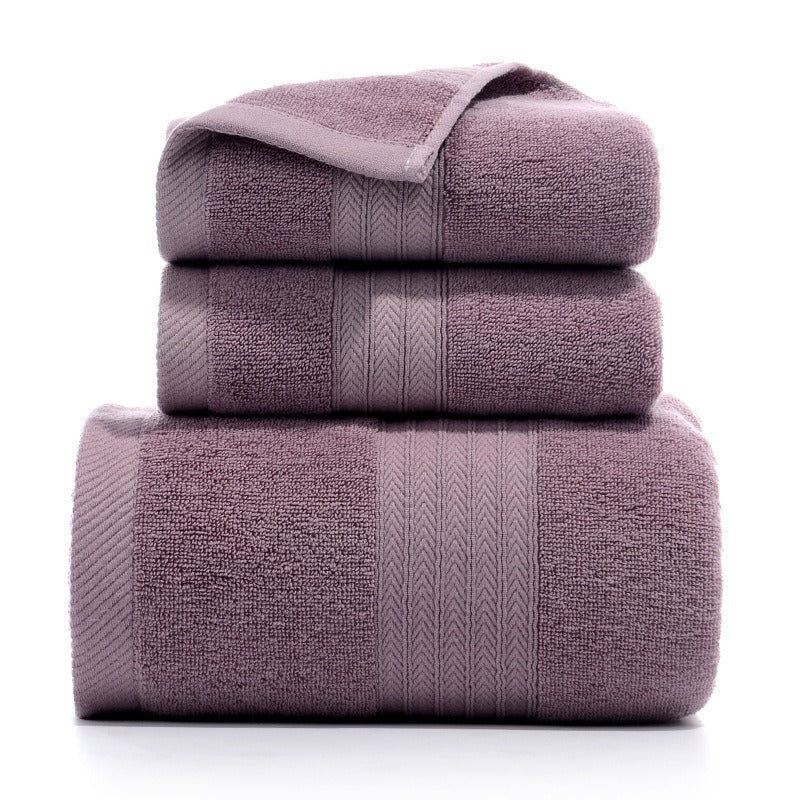 3-Piece Pure Cotton Bath Towel Gift Set