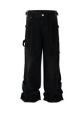Men's Wide-Leg Jeans with Pockets
