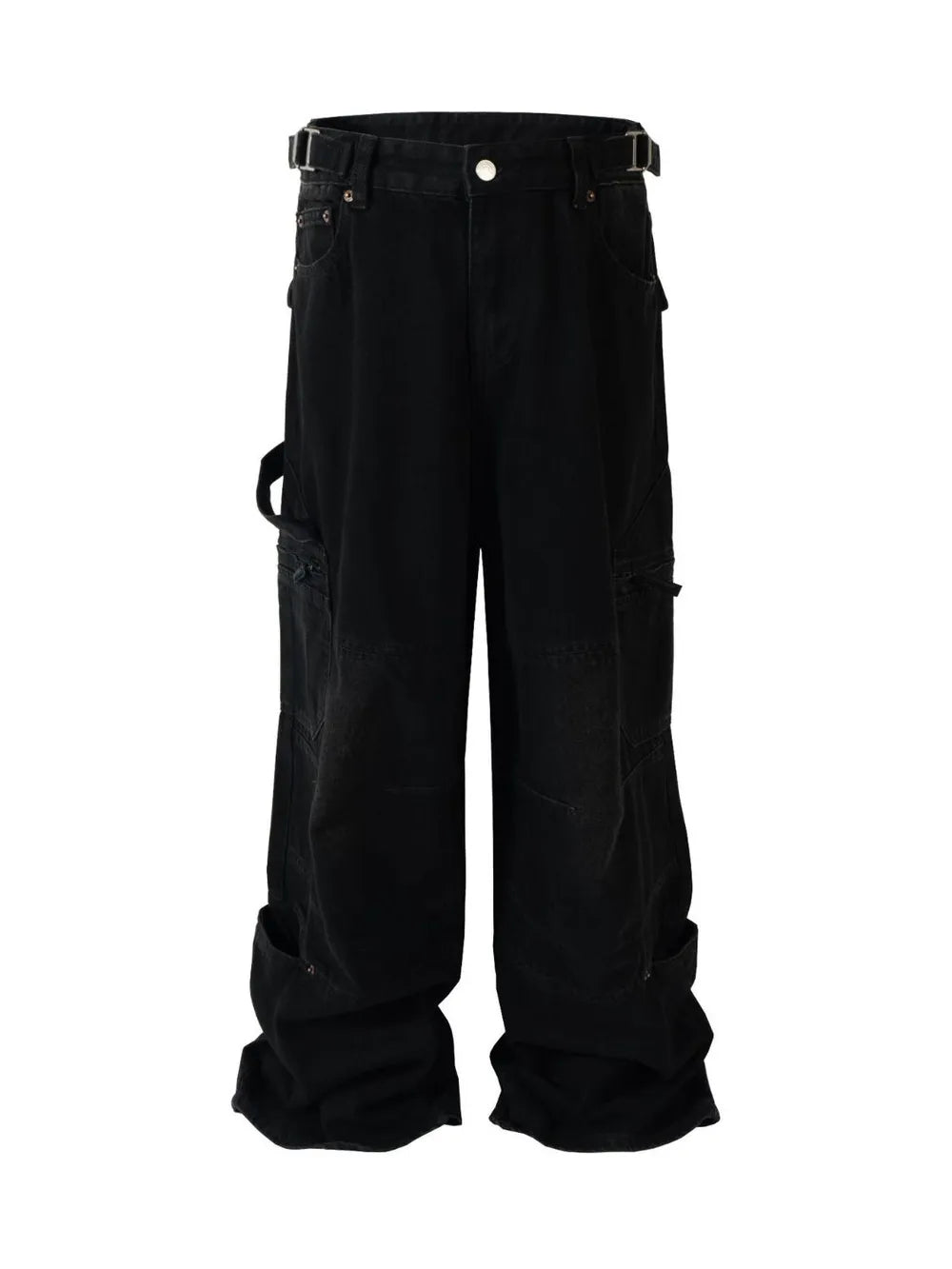 Men's Wide-Leg Jeans with Pockets