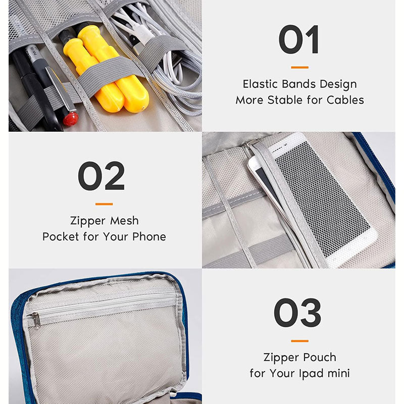 Waterproof Travel Cable Organizer Pouch