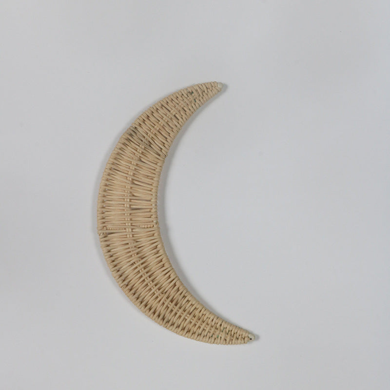 Woven Moon Wall Hanging Decor - alternate view