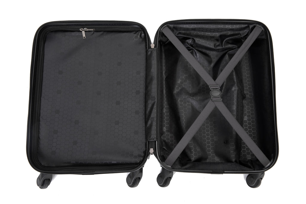20" Carry-on Luggage Lightweight Suitcase, Spinner Wheels, Black