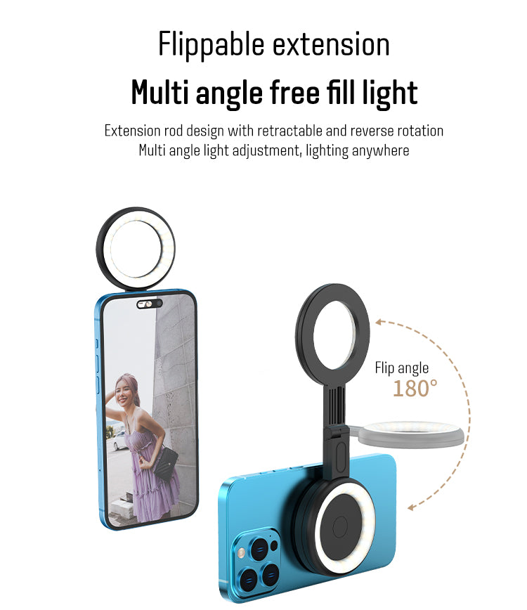 Mini Magnetic Folding Selfie Light - alternate view