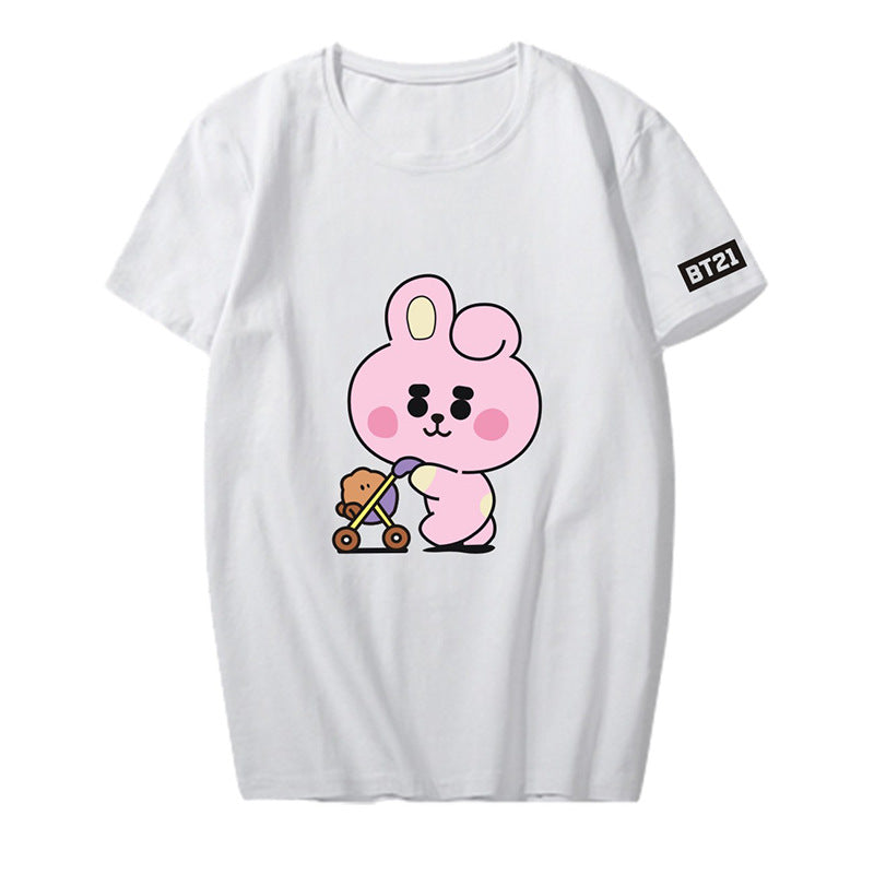 Cartoon Graphic Short-Sleeve T-Shirt
