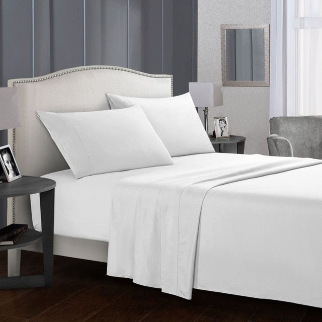 Solid White Bedding Set