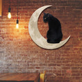 Metal Moon Cat Wall Art