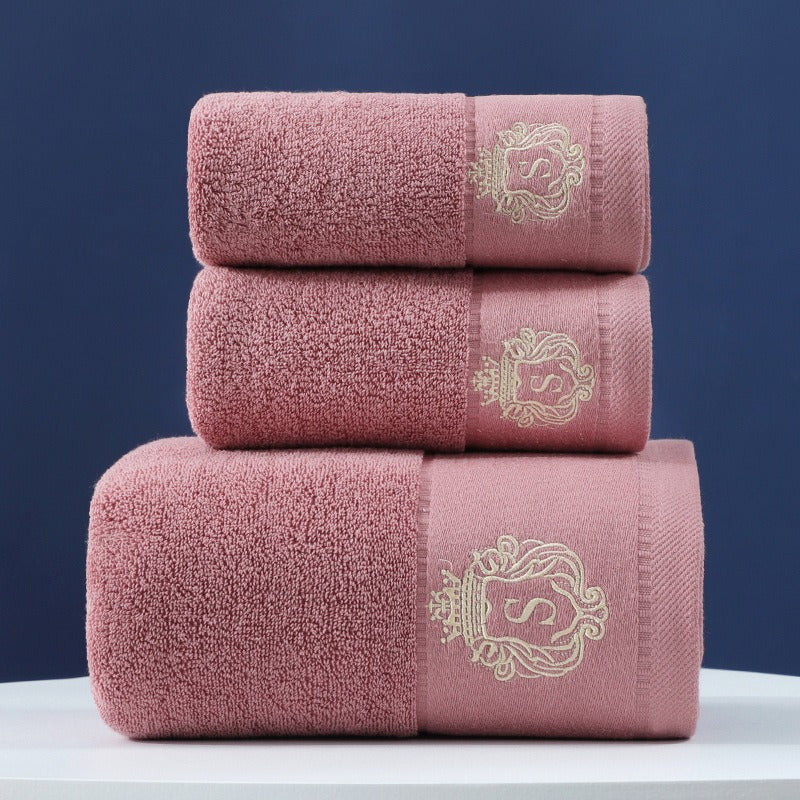 3-Piece Pure Cotton Bath Towel Gift Set - detail view