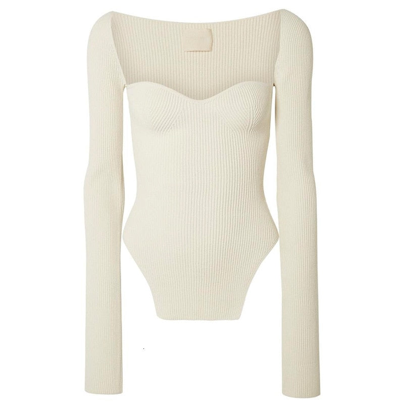 Square Collar Cashmere Sweater