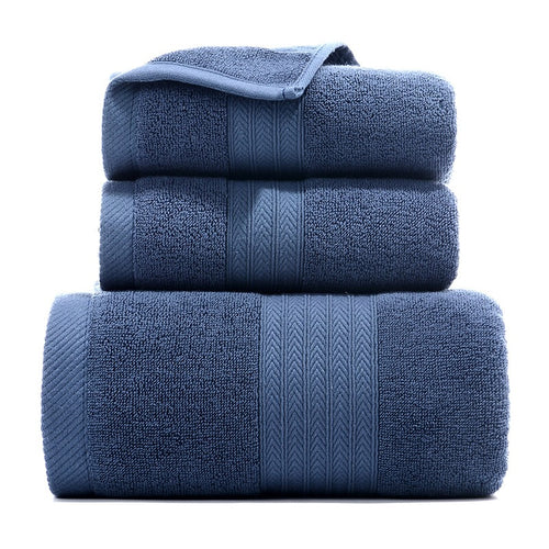 3-Piece Pure Cotton Bath Towel Gift Set - alternate view