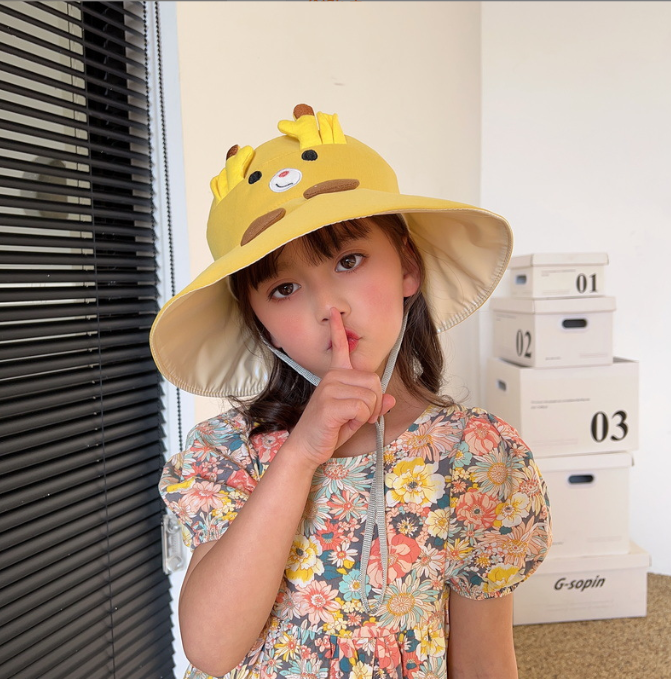 Bear Fisherman Sun Hat for Kids