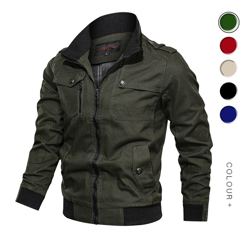 Men's Military Cotton Bomber Jacket - alternate view
