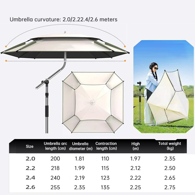 Octagonal Fishing & Beach Umbrella