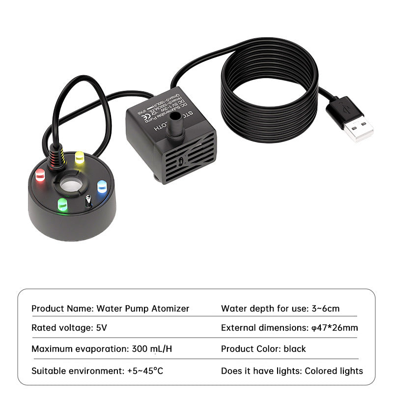 USB Ultrasonic Mist Maker Fogger | Pond, Fountain, Fish Tank & Landscape Humidifier