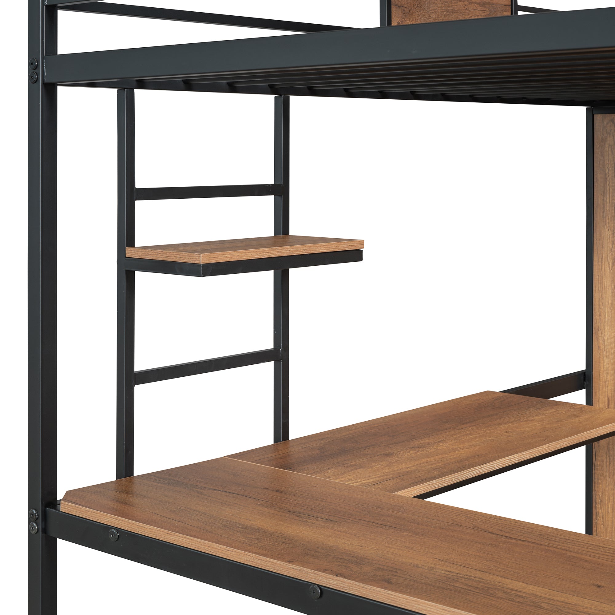 Twin Loft Bed with Desk & Wardrobe