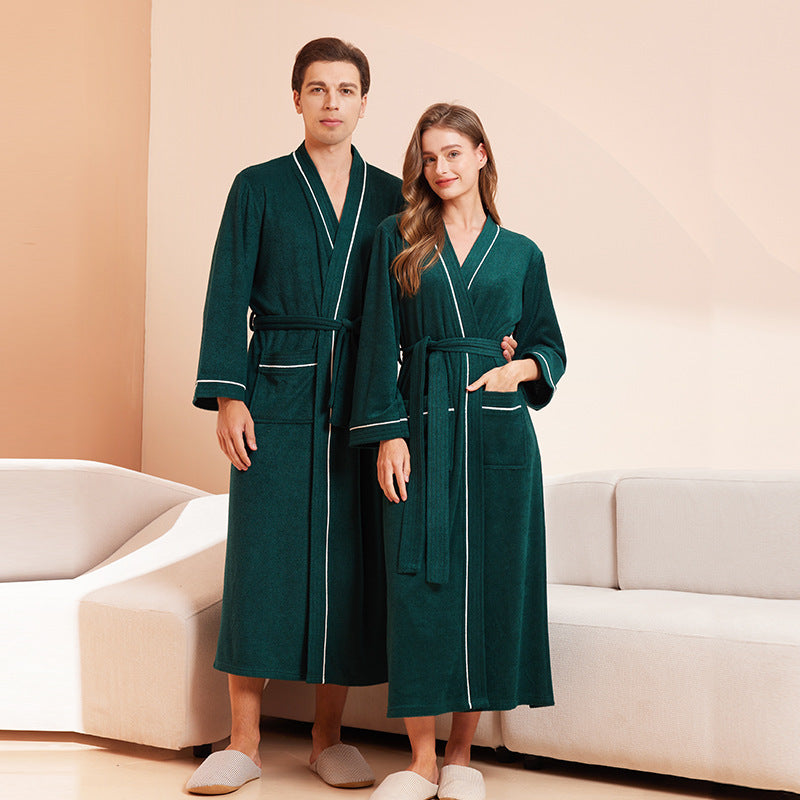 Unisex Long-Sleeve Terry Bathrobe