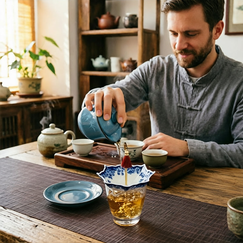Porcelain Umbrella Tea Strainer
