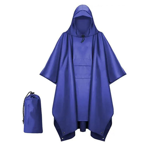 3-in-1 Outdoor Military Hooded Rain Poncho - alternate view
