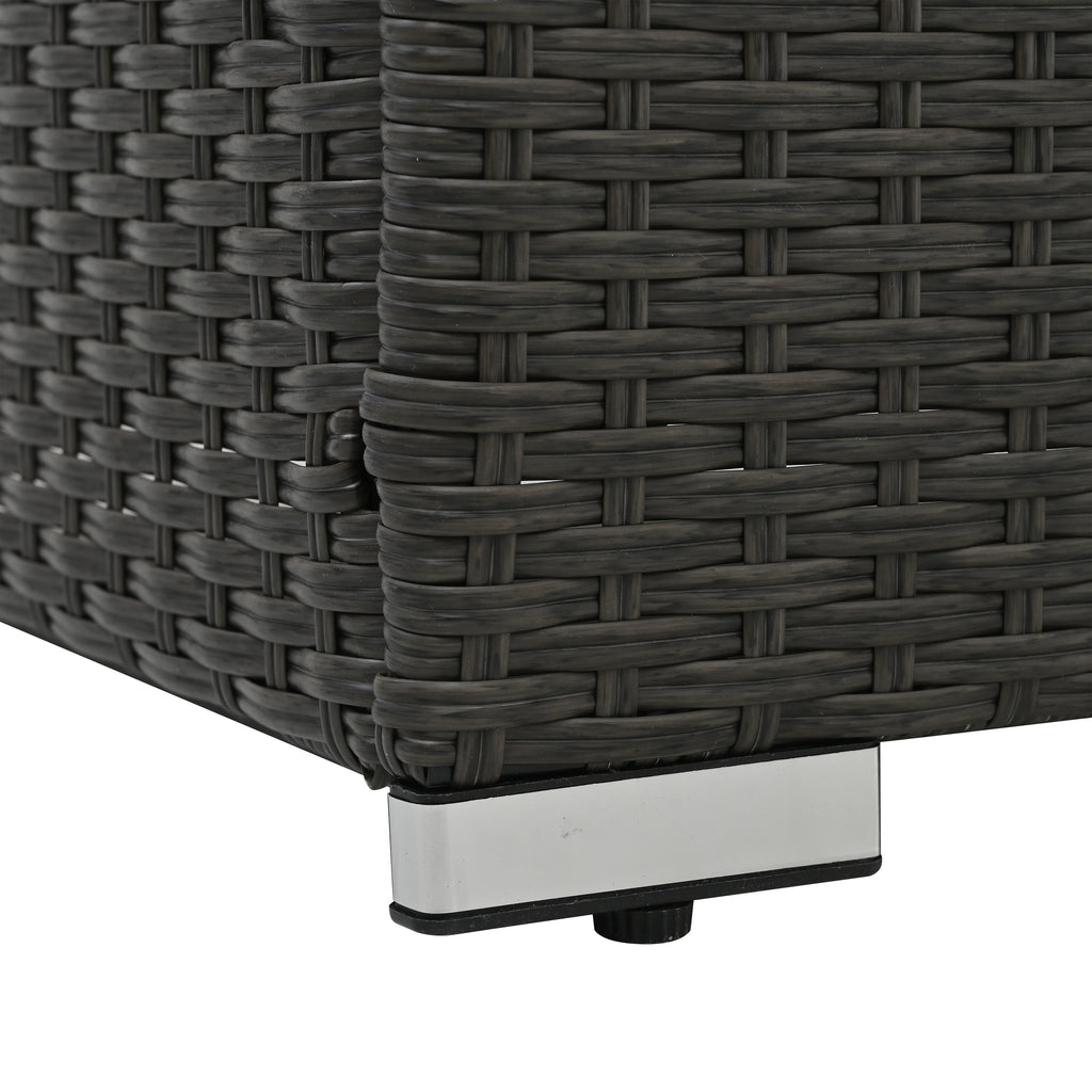 Dark Gray PE Rattan Patio Furniture Set